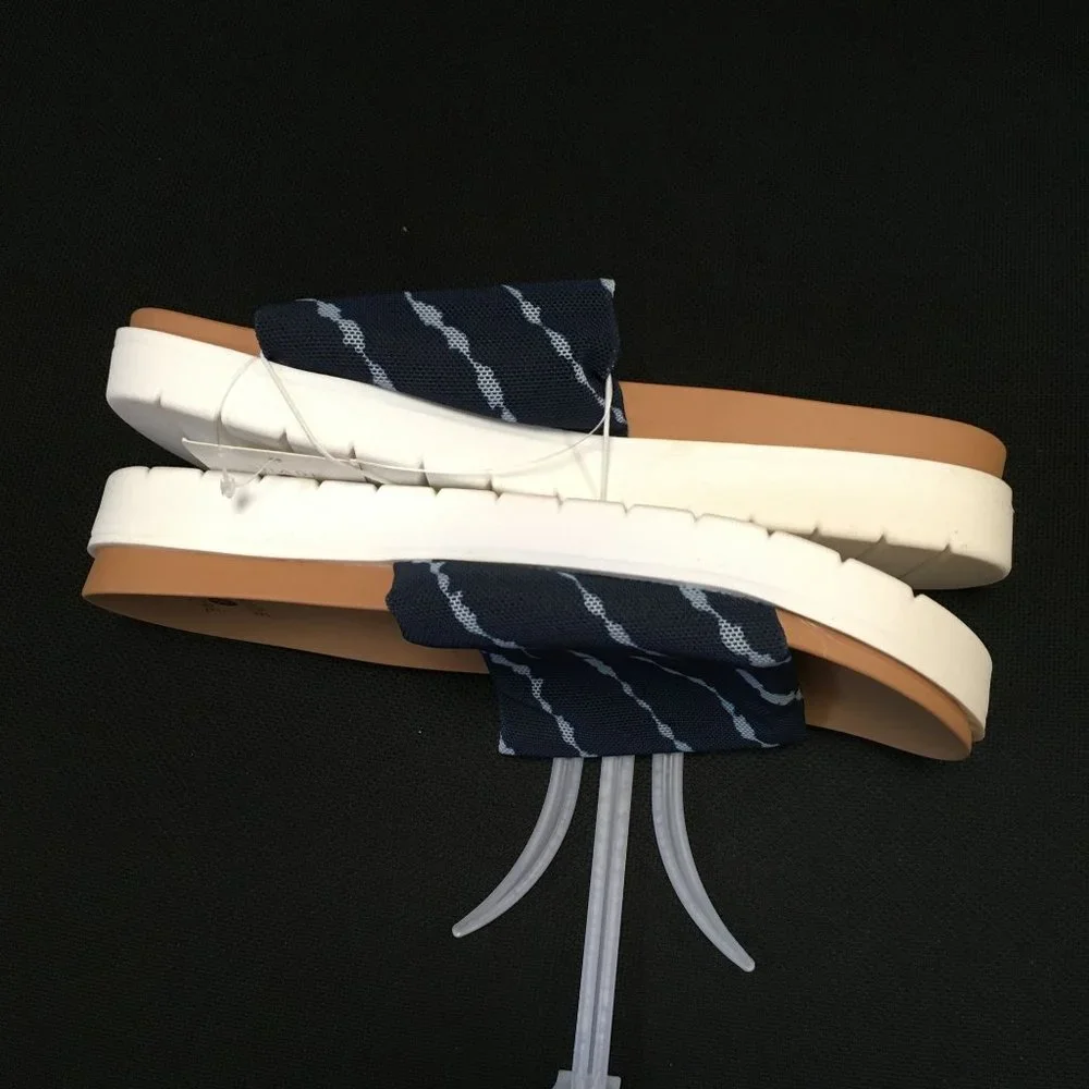 NWT Women's Kassidy Platform Slide Sandals Shade & Shore Navy Open-Toe Size 7